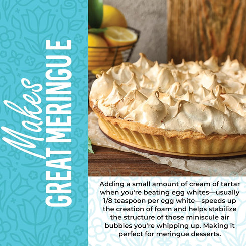 Cream of Tartar for Baking, 1 lb, Gluten Free, Premium All Natural Food-grade Tartar Powder, Made in the USA