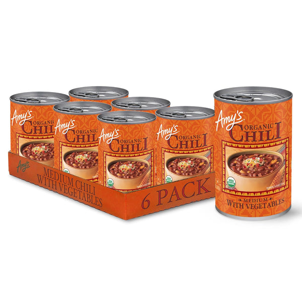 Amy's, Chili, Gluten Free, Vegetarian, Vegetable, Organic, Medium Spice, Jalapeo Pepper, 14.7