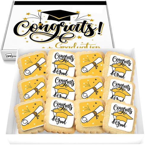 12 Graduation Cookies Gift Basket Box 2026 | Individually Wrapped | Congratulations