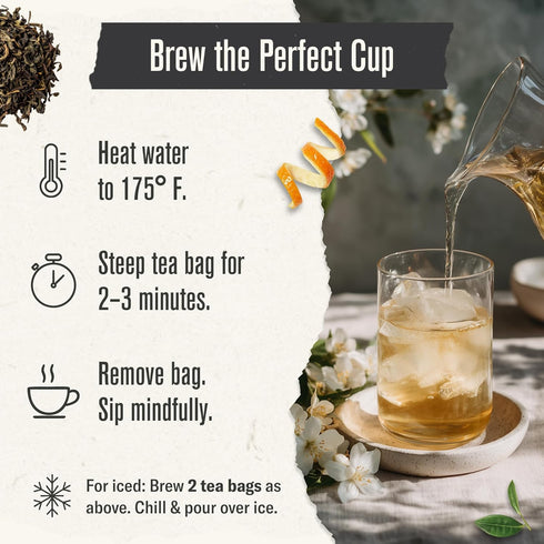 54 Numi Organic Green Tea with Jasmine, Green Tea Bags Scented with Real Jasmine Flowers, Micro-Plastic Free