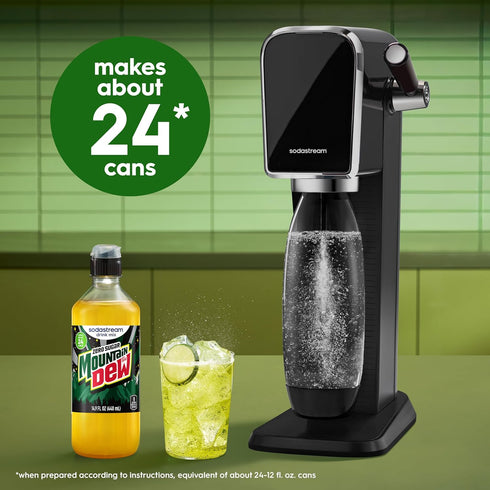 14.9 oz. (Pack 4) SodaStream Mountain Dew Zero New Pour Bottles Soda Drink Mix, Fl