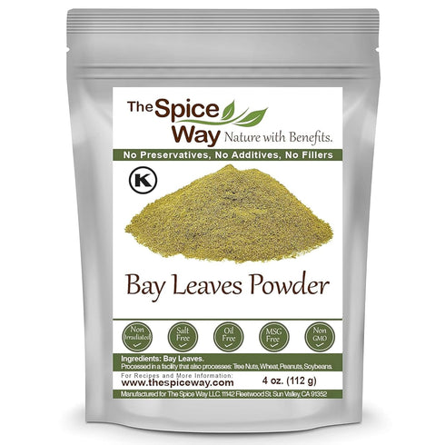 The Spice Way Bay Leaves - Ground (4 oz) Bay Leaf Powder for Cooking Soups, Stews, and Vegetables