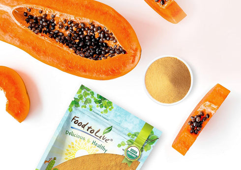 2 Food to Live Organic Papaya Powder, Pounds - Non-GMO, Made from Raw Dried Fruit, Unsulfured, Vegan, Bulk, Great