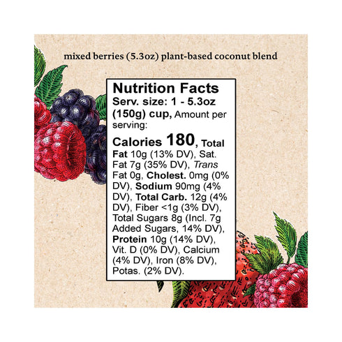5.3 Oz Siggis Mixed Berry Plant Based Coconut Blend