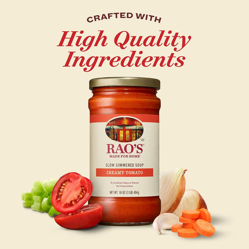 Simmered 16 (Pack 6) Rao's Homemade Slow Soup, Creamy Tomato, Ounce