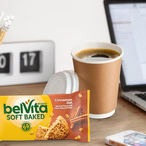6 5 Packs (1 Pack) belVita Soft Baked Breakfast Bars, Cinnamon Oat, Boxes of Biscuit Per