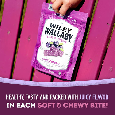 Wiley Wallaby Licorice 10 Ounce Classic Gourmet Soft & Chewy Australian Huckleberry Licorice Candy