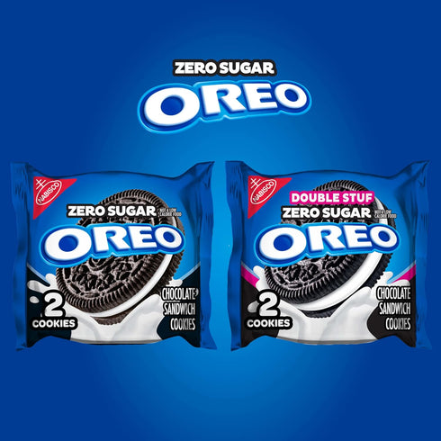 Pack, 20 Packs (2 OREO Zero Sugar and OREO Double Stuf Zero Sugar Chocolate Sandwich Cookies Variety Snack Cookies