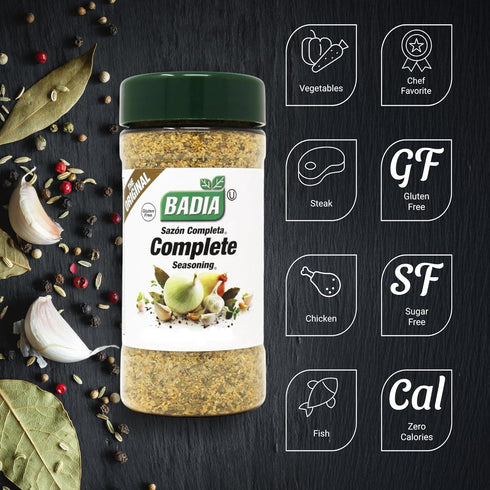12 oz Badia Complete Seasoning All-Purpose Spice Blend of Garlic, Onion, Salt, Pepper, Herbs & Spices - Savory
