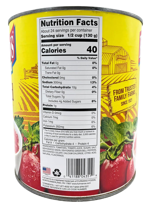 Furmano's #10 Stewed Tomatoes - Can