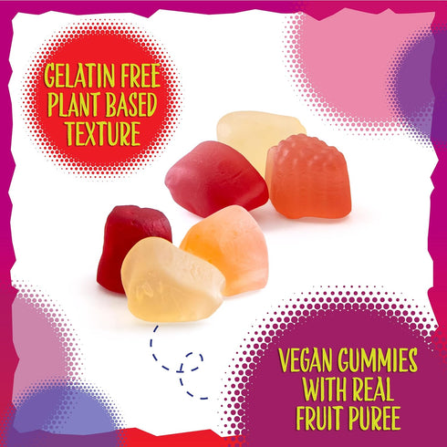 24 Packs Gummies Fruit Jelly Candy | | Dye Free Candy Individually Wrapped | Vegan with Real Fruit Puree | Assorted