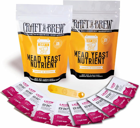 Craft A Brew - Mead Yeast Nutrient Bundle - Lalvin D47 Yeast