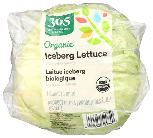 Fresh Produce 1 Organic Iceberg Lettuce, Each