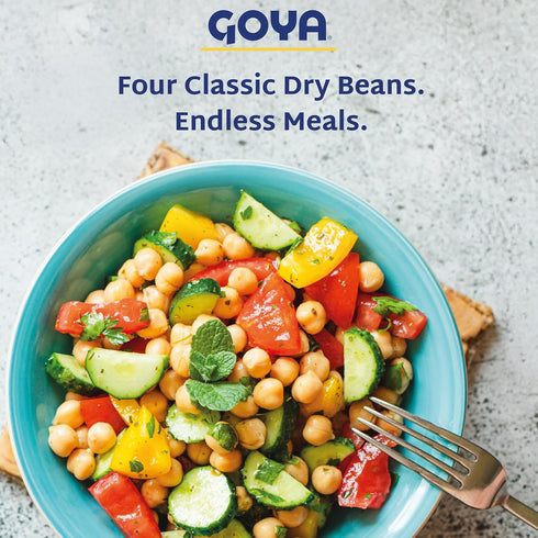 4-Pack 16 oz Goya Dried Beans Meal Prep Dried Black Beans, Pinto Beans, Red Kidney Beans, Chick Peas, Cook-from-Dry