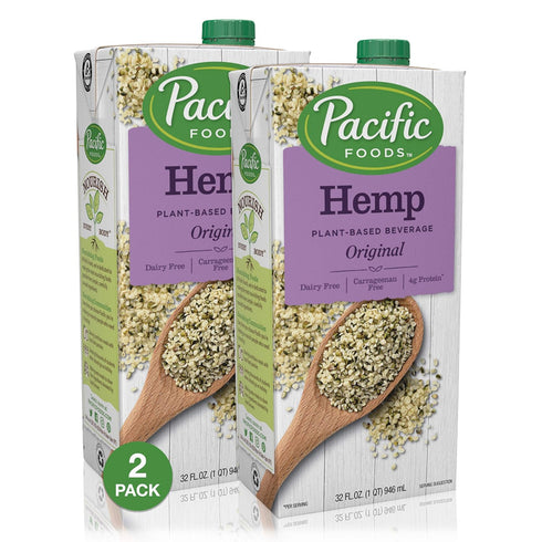 Pacific Natural Foods Pacific Foods Hemp Milk, 32 Ounce (Pack of 2)