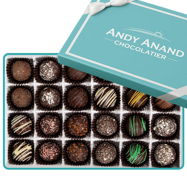 ANDY ANAND CHOCOLATIER Luxurious Dark Chocolate Truffles Gift Box - Handmade Gourmet