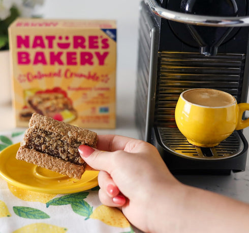 6 6 packs (36 packs) Nature's Bakery Oatmeal Crumble Bars, Raspberry Lemon, Real Fruit, Vegan, Non-GMO, Breakfast Bar
