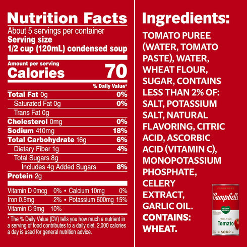 23.2 (Pack 4) Campbell's Condensed Healthy Request Tomato Soup, Ounce Can