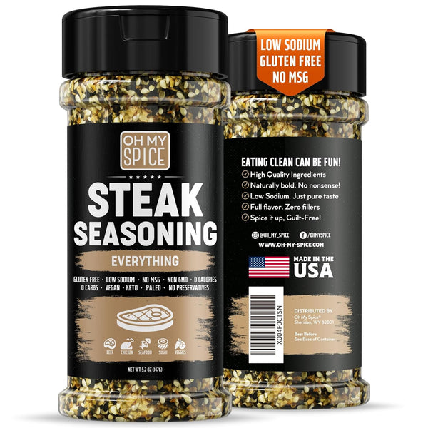 Steak Seasoning Everything Bagel Seasoning Mix - Gluten Free & Low Sodium