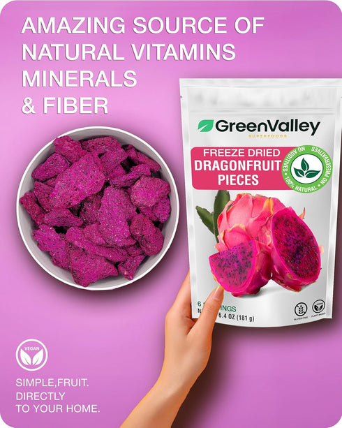 Crunchy Freeze-Dried Pitaya Snacks - Fuchsia Dragonfruit