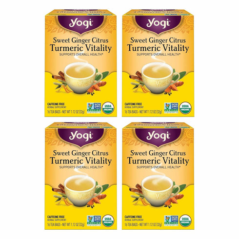 Yogi Tea Sweet Ginger Citrus Turmeric Vitality - 16 Bags per Pack