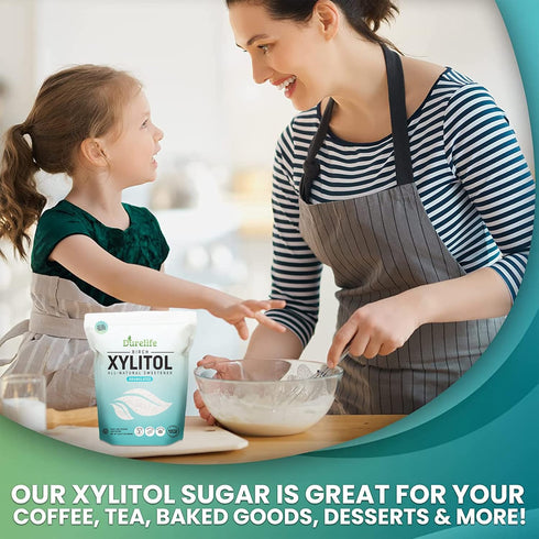 5 LB (80 OZ) 100% Packaged DureLife XYLITOL Sugar Substitute Bulk Made From Pure Birch Xylitol NON GMO - Gluten Free