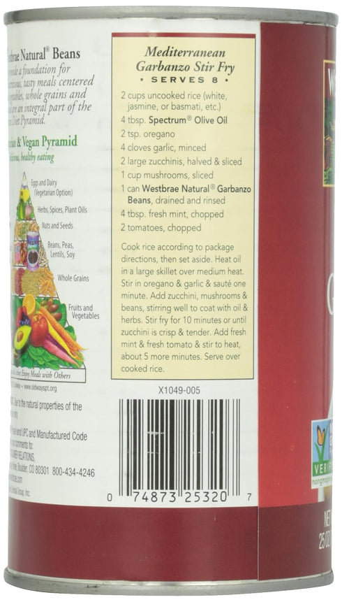 Beans-25 oz Westbrae Organic Garbanzo
