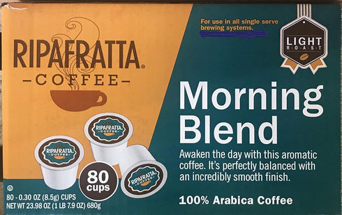 Ripafratta Morning Blend Coffee Single Serve 80 Count