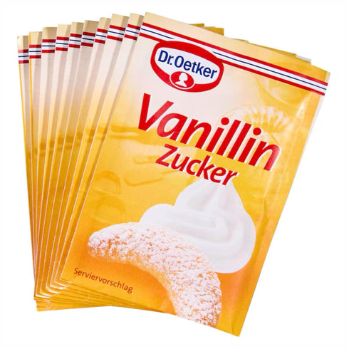 0.28 8 Pack 10 Dr. Oetker Vanilla Sugar (Vanillin Zucker) - Ounce - g