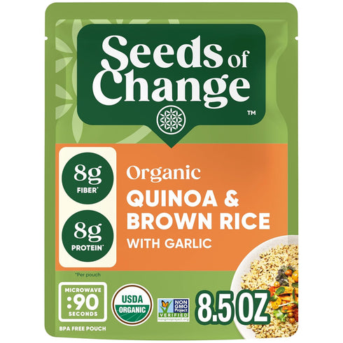 SEEDS OF CHANGE Organic Quinoa & Brown Rice with Garlic, Organic Food,