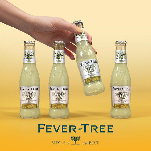 6.8 oz (24 Fever-Tree Light Ginger Beer, fl Bottles) Lower in Calories, No Artificial Sweeteners, Flavorings