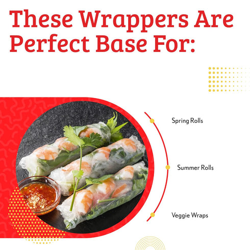 Cathay Fresh Spring Roll Rice Paper Wrappers, 30 Sheets, Non-GMO, Low Carb, Vietnamese Summer Wrap.