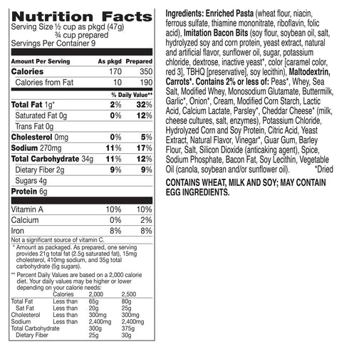 2 15 oz Betty Crocker Suddenly Pasta Salad, Ranch and Bacon, Dry Meals, ct