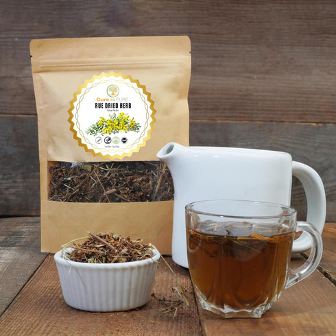 2 oz/56 Cure wid Pure Dried Rue Herb - Ruda Planta Natural In Eco-Friendly Resealable Pouch - Rich Taste & Aromatic