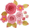 Global Sugar Art Roses & Blossoms Sugar Cake Flowers Set, Pink, 9