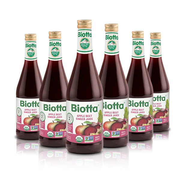 Biotta Organic Apple Beet Ginger Juice - Superfood Blend with Organic Beetroot