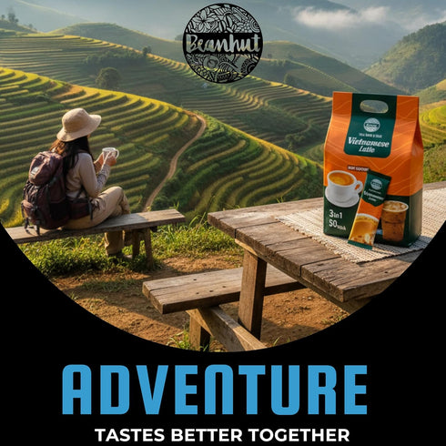 3 1 25g 50 sticks(2.75 lb) Beanhut's Vietnamese Latte, Instant Coffee Mix, in Coffee Mix, x