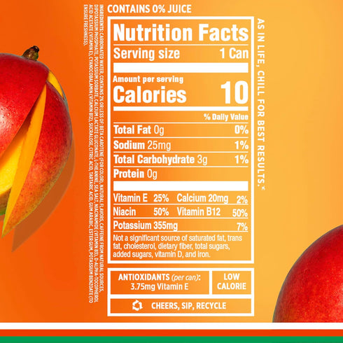 12Pk. 12 oz Sparkling Ice Energy Maximum Mango Energy Drinks with Vitamins + Antioxidants, Zero Sugar. fl cans.