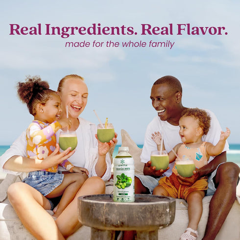 100% 2-Pk, 48oz Smartfruit Harvest Greens + Detox Real Fruit Pure with Kiwi, Cucumber, Kale, Spinach, Lemongrass, Apple