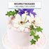5 5 Global Sugar Art Ivy Leaf Sugar Cake Flowers Spray, Green with Red Tips, Sprays of leaves by Chef Alan Tetreault
