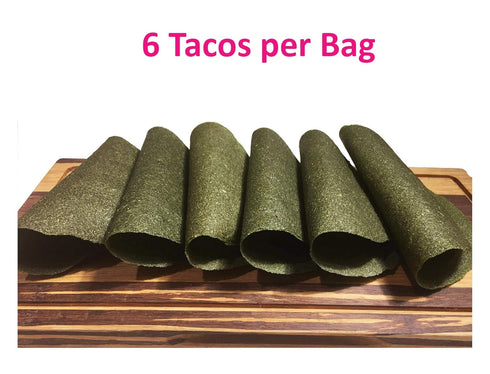 Raw Wraps - Gluten Free, Paleo, Keto Friendly Tortilla Wraps, 6 Tacos per Pack, Spinach Flavor