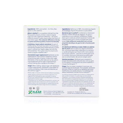 100 Packets (Pack 2) Xlear XyloSweet Plant Sourced Xylitol Sweetener - Pure Natural Sugar Substitute, Granules