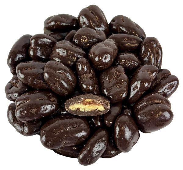 Cozy Confections Dark Chocolate Covered Pecans, 1 Pound