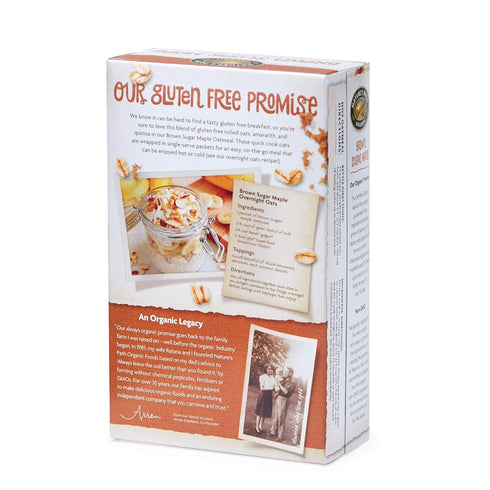 32 Packet, 31g 4g 11 Ounce(Pack 4) Nature's Path Organic Gluten Free Brown Sugar Maple Instant Oatmeal, Non-GMO, Whole