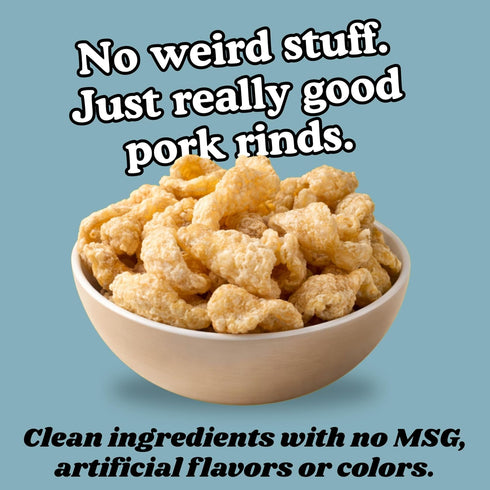 (4 Pack) Pork King Good Ranch Pork Rinds (Chicharrones) Snacks