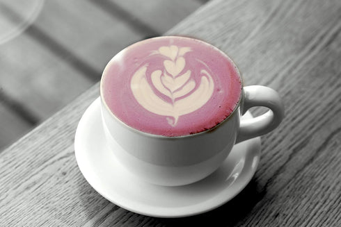 SAKU Tea, Ruby Cocoa Beetroot Latte Blend, Super Food Latte, 3oz Bag