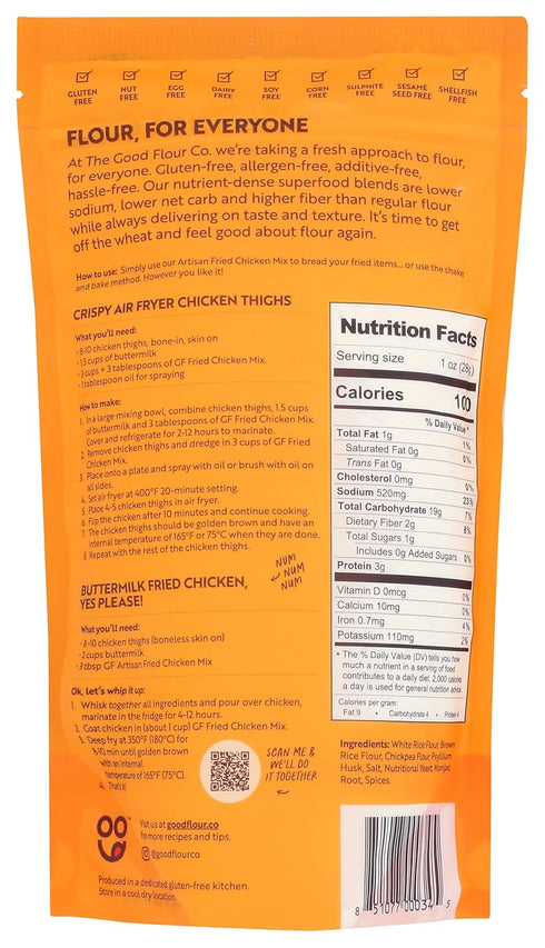The Good Flour Co. 1lb Good Flour Co. Artisan Fried Chicken Mix, Gluten-free, Hassle-free, Perfectly Seasoned, Quality