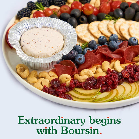 Boursin 5.2 Garlic & Fine Herbs Cheese, Artisan fresh cheeses, Ounce