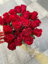 Cassiolina (24) Fresh Cut Freedom Red Roses Bouquet, Premium Long Stem Red Roses, Fresh Cut Roses for Valentines Day