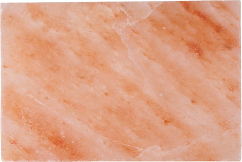Pink Himalayan Salt Block Grilling Plate with Metal Tray for Cooking and Serving